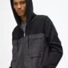 Jakke med denimpanel