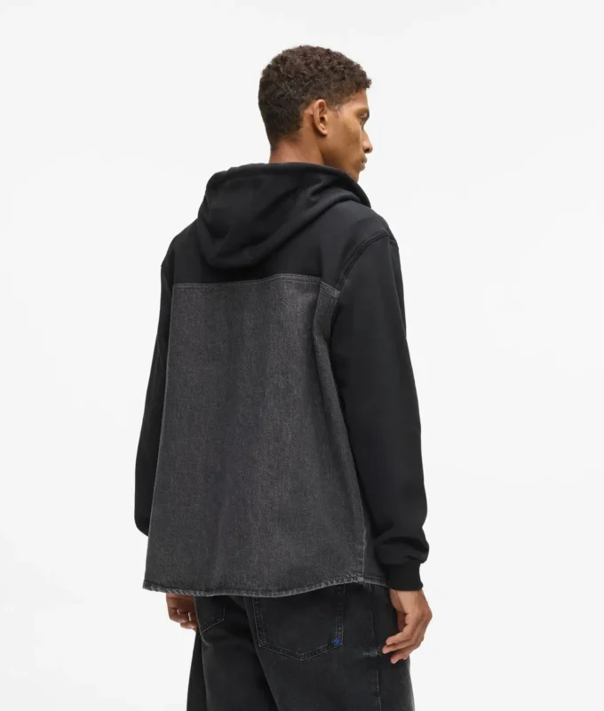 Jakke med denimpanel