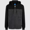 Jakke med denimpanel
