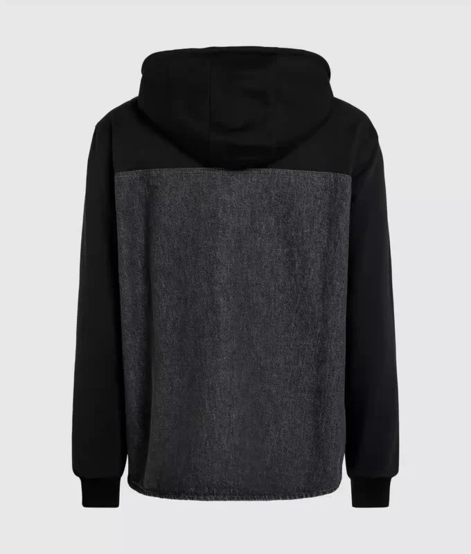 Jakke med denimpanel