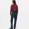 Jeans med høy midje og rett passform