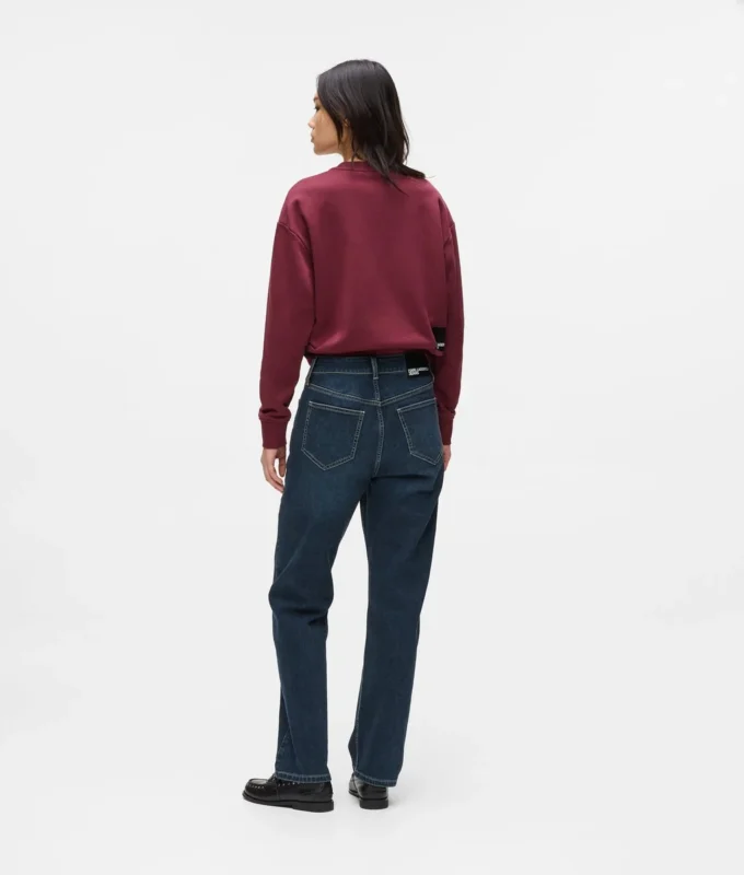 Jeans med høy midje og rett passform