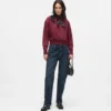 Jeans med høy midje og rett passform