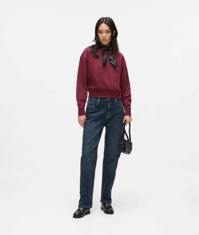 Jeans med høy midje og rett passform