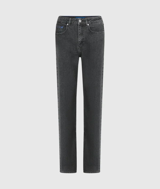 Jeans med høy midje og rett passform