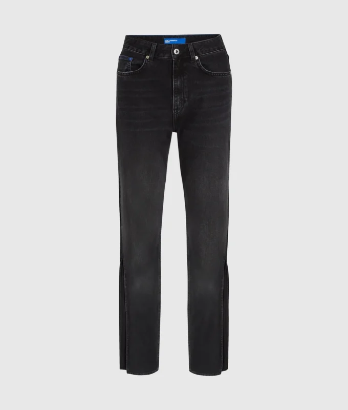 Jeans med høyt liv og rett ben