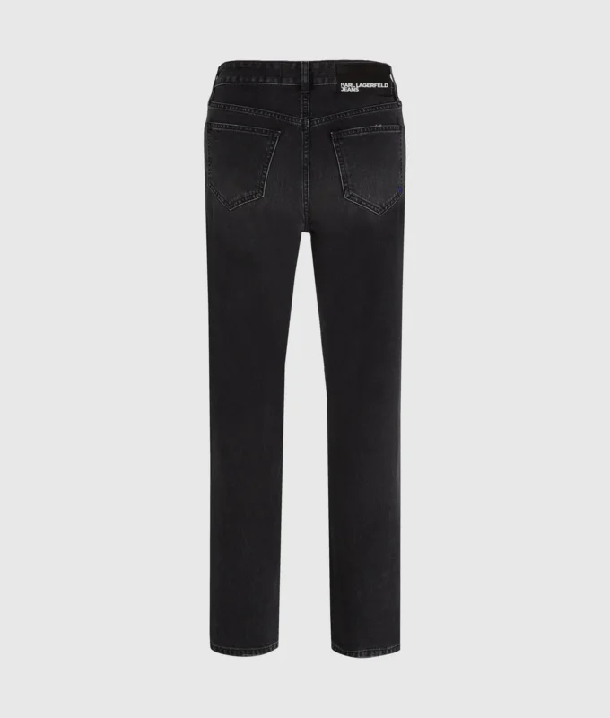 Jeans med høyt liv og rett ben
