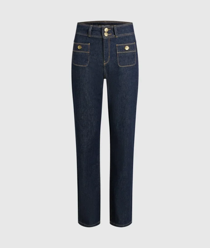 Jeans med knapper