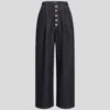 JEANS MED KNAPPFLY OG BREDE BEN