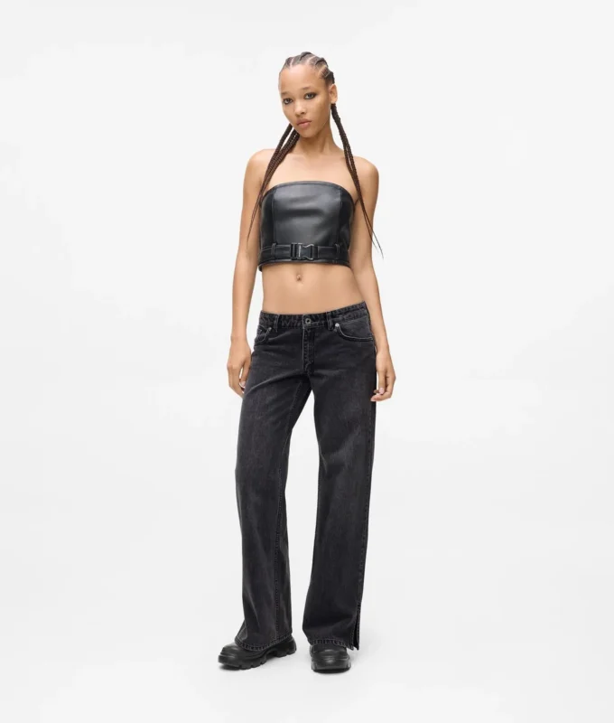 Jeans med lav midje og vid ben