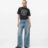 Jeans med lav midje og vid ben
