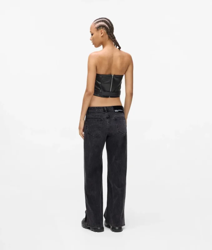 Jeans med lav midje og vid ben