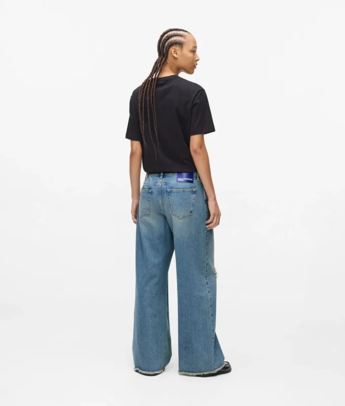Jeans med lav midje og vid ben