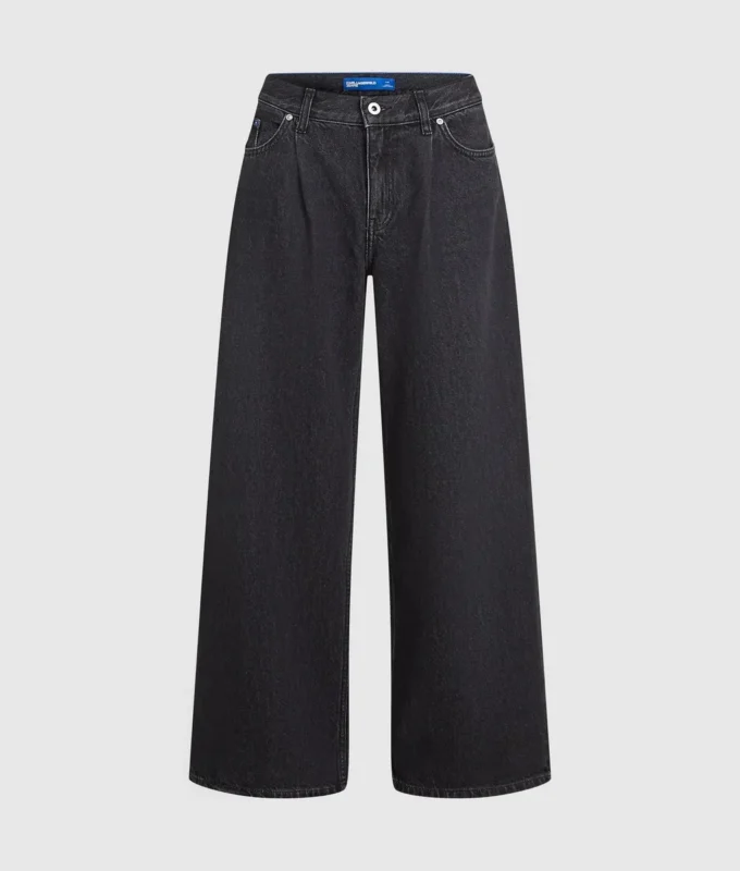 Jeans med lav midje og vid ben
