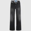Jeans med utskjæring i livet og avslappet passform