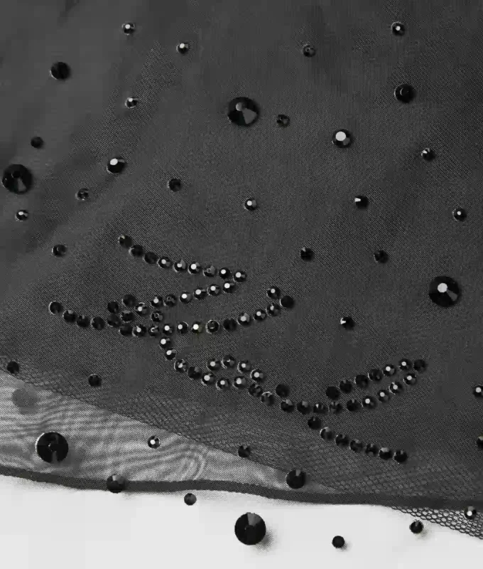 Jentekjole i mesh med rhinestones