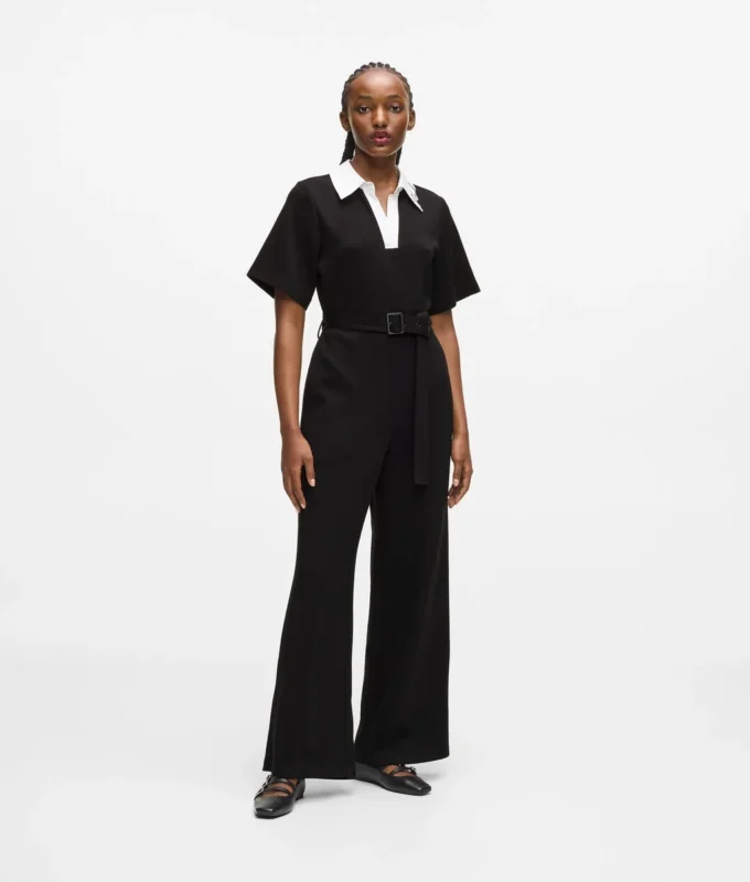 Jumpsuit med signaturkrage