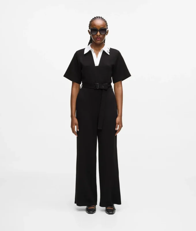 Jumpsuit med signaturkrage