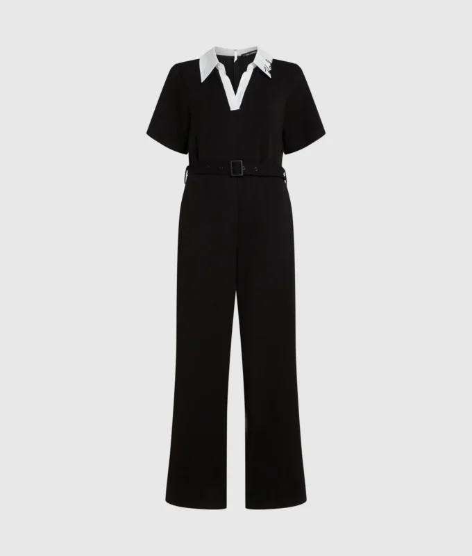 Jumpsuit med signaturkrage