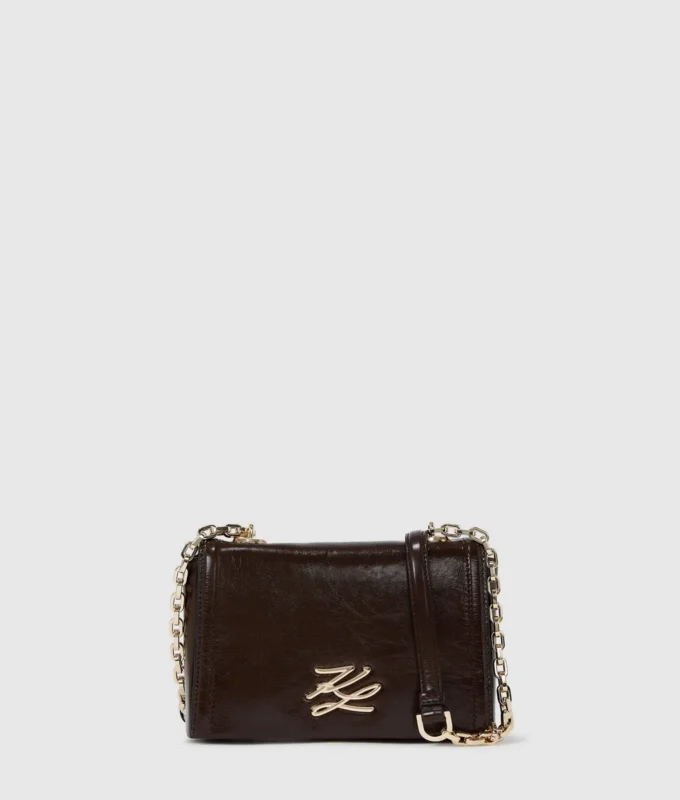 K/Autograph glanset crossbody-veske