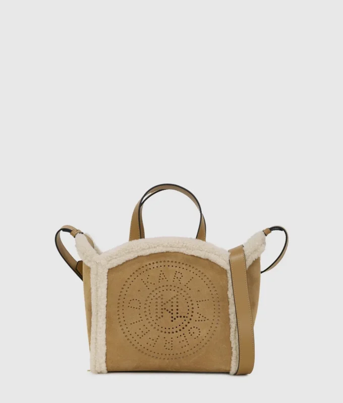 K/Circle liten shearling-veske