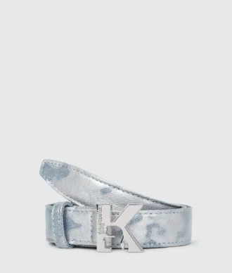 K-logo denim belte