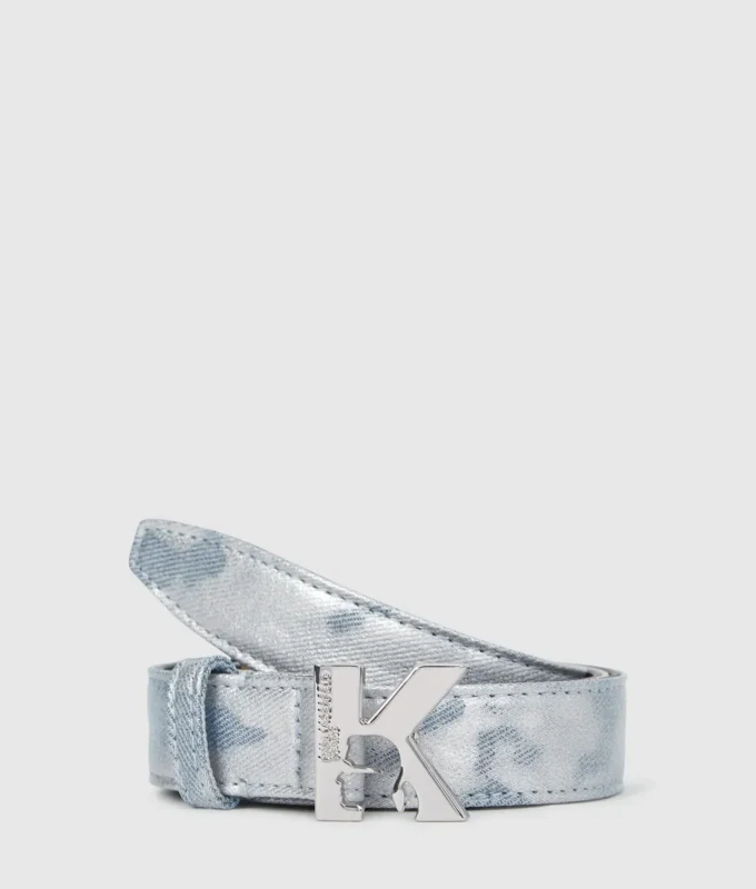 K-logo denim belte