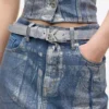 K-logo denim belte