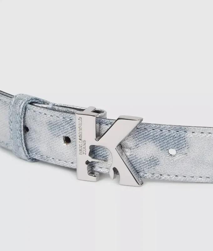 K-logo denim belte