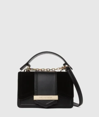 K/Nova liten crossbody-veske i semsket skinn