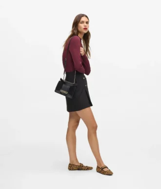 K/Nova liten crossbody-veske i semsket skinn