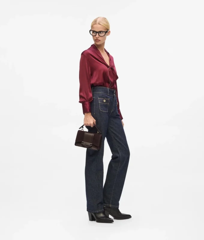K/Nova liten crossbody-veske i semsket skinn