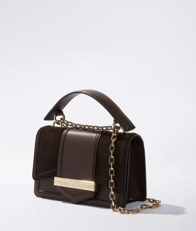 K/Nova liten crossbody-veske i semsket skinn