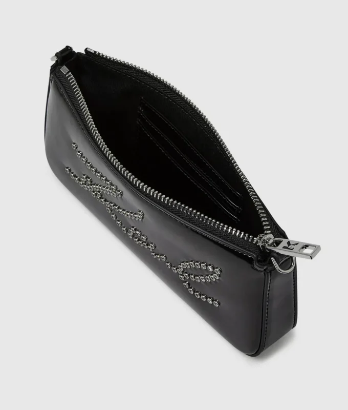 K/Signature crossbody-veske med nitter