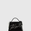 K/Signature liten crossbody-veske med nitter