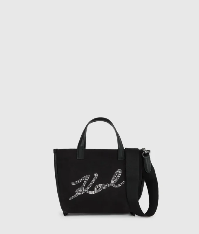 K/Signature mini shopper med rhinestones