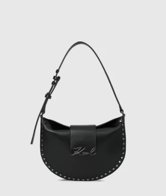 K/Signature moon bag med nitter
