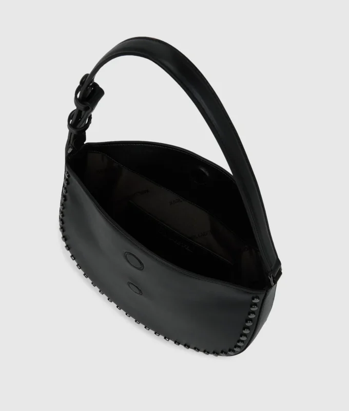 K/Signature moon bag med nitter