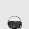K/Signature rund crossbody-veske med paljetter