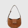 K/Signature suede moon bag