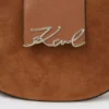 K/Signature suede moon bag