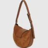 K/Signature suede moon bag