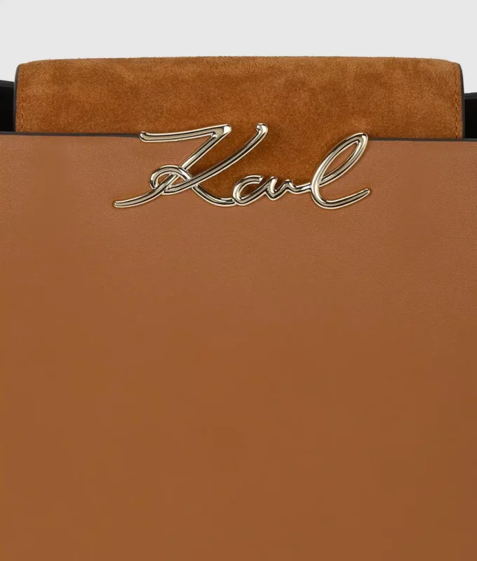 K/Signature veske med håndtak i suede