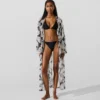 Kaftan med vifteprint