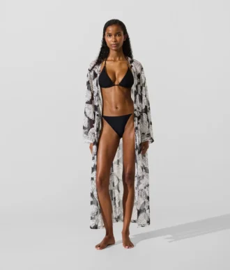 Kaftan med vifteprint