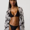 Kaftan med vifteprint