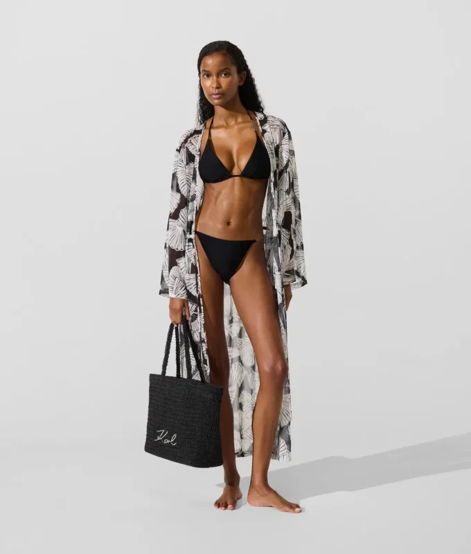 Kaftan med vifteprint