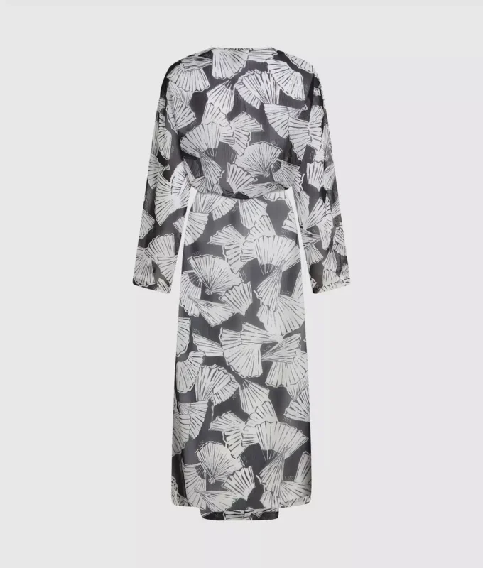 Kaftan med vifteprint