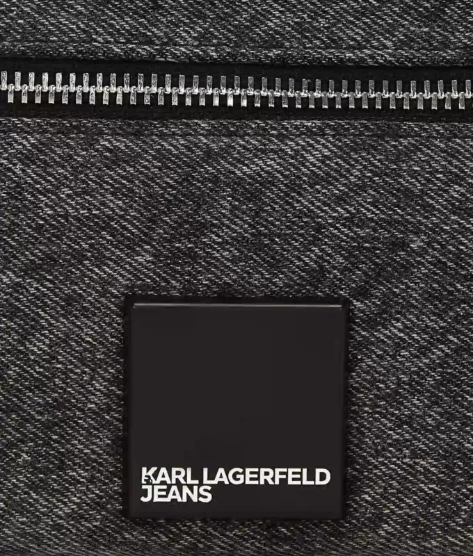 Kamera-veske i denim med skulderrem