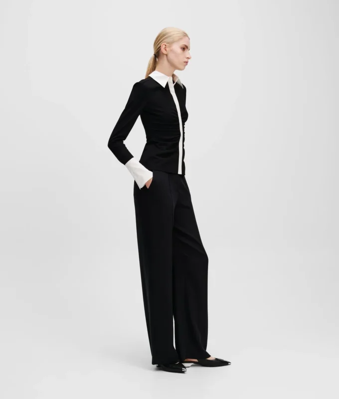 KARL ESSENTIAL POLOSKJORTE MED LANGE ERMER